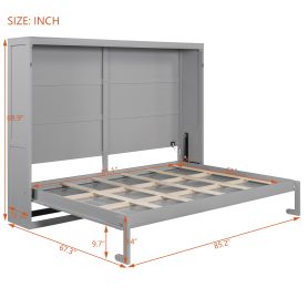 Modern Design Queen Size Murphy Bed with LED Lights