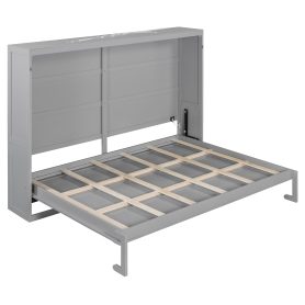 Modern Design Queen Size Murphy Bed with LED Lights