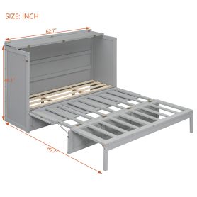 Queen Size Murphy Bed with Large Drawers and USB