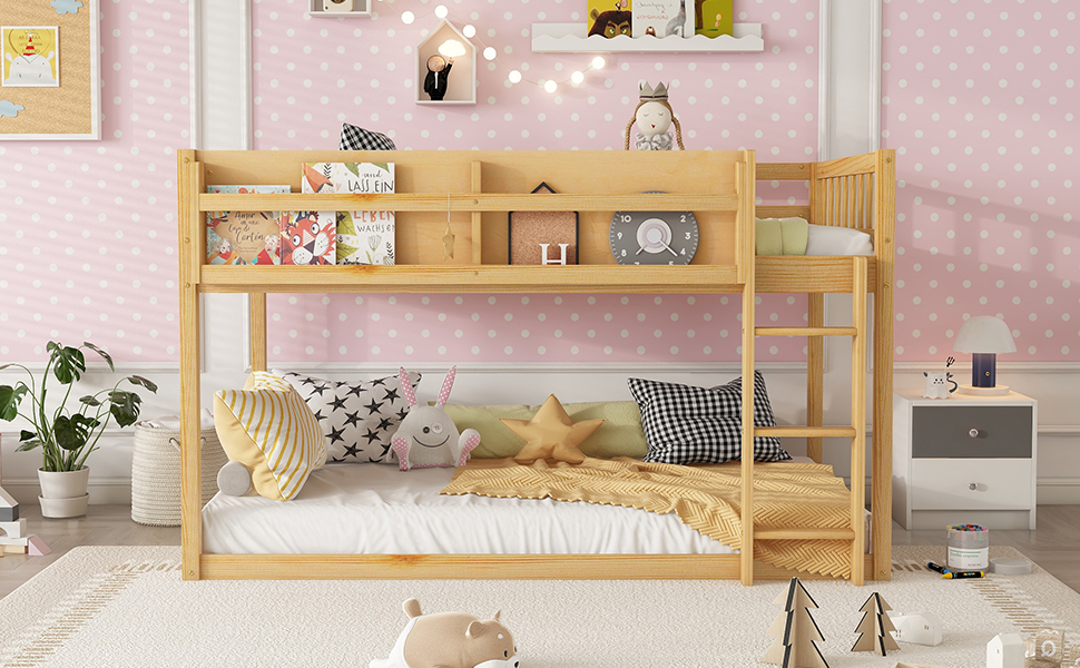 Solid Wood Twin Bunk Bed for Kids & Juniors