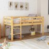 Solid Wood Twin Size Loft Bed with Ladder