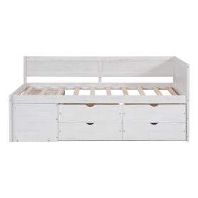Twin Size Daybed With Drawers And Shelves
