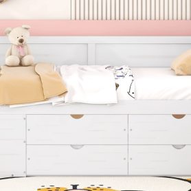 Twin Size Daybed With Drawers And Shelves