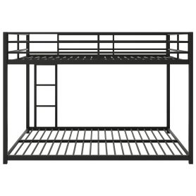 Full Over Full Metal Low Bunk Beds With Ladder