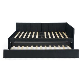 Full Size Daybed with Trundle, Comfortable Backrest And Armrests 37 Full Size Daybed with Trundle, Comfortable Backrest And Armrests