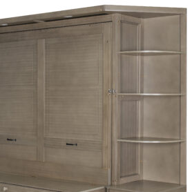 Queen Murphy Bed with Desk, Storage Shelves and Cabinets
