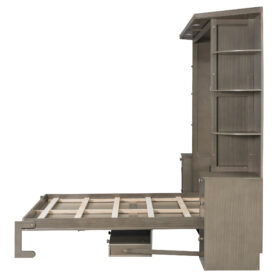 Queen Murphy Bed with Desk, Storage Shelves and Cabinets