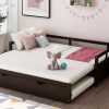 Wooden Twin Size Daybed with Trundle Bed