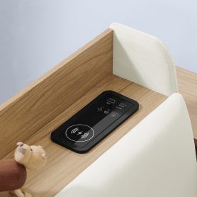 Twin Size Upholstery Velvet Day Bed with Storage Headboard and Wireless Charging