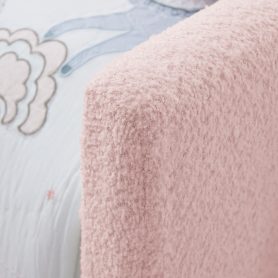 Twin Size Platform Bed with Cute Rabbit Ear Shaped Headboard