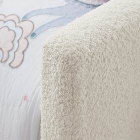 Twin Size Platform Bed with Cute Rabbit Ear Shaped Headboard