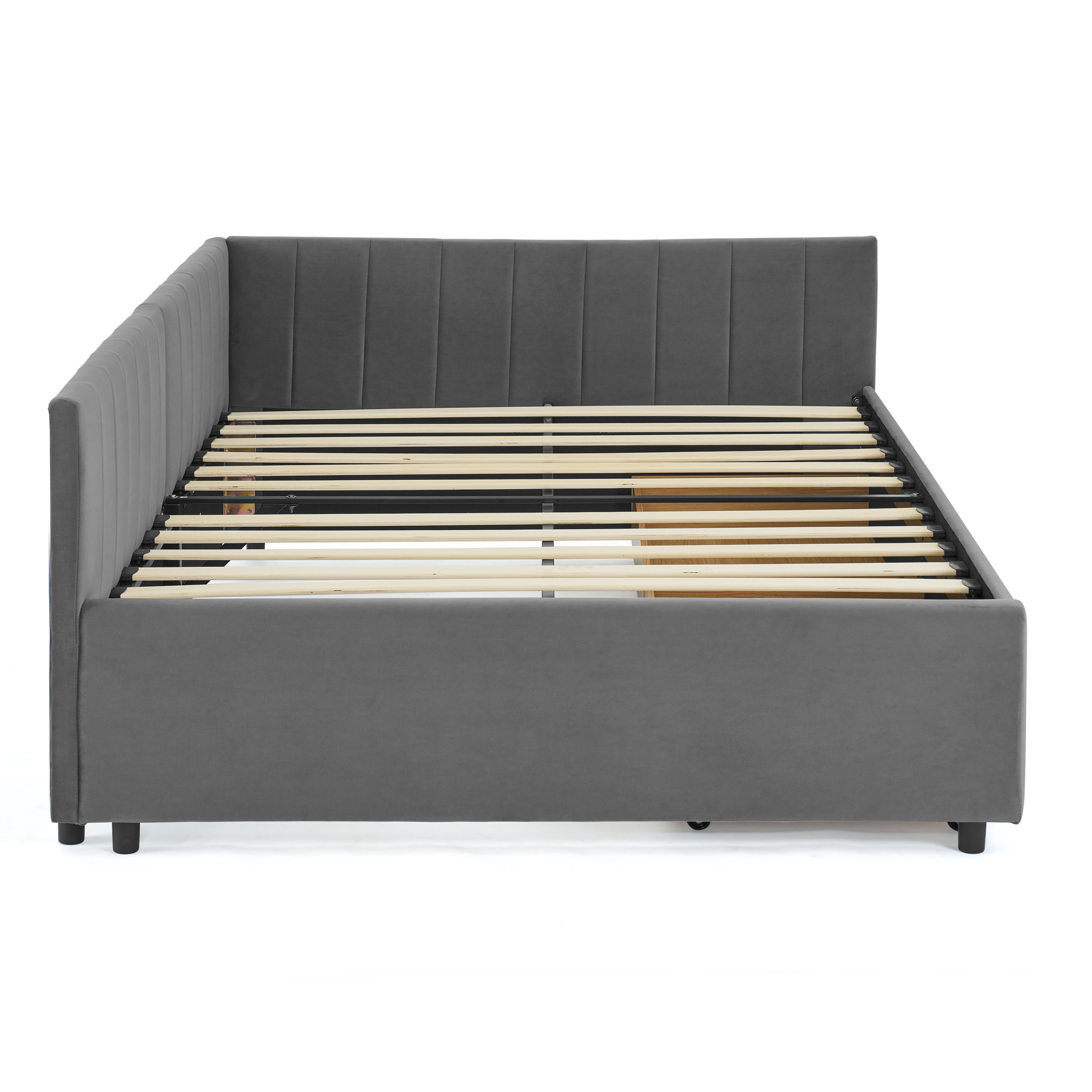 Full Size Upholstered Tufted Bed Frame with Two Drawers 18 Full Size Upholstered Tufted Bed Frame with Two Drawers