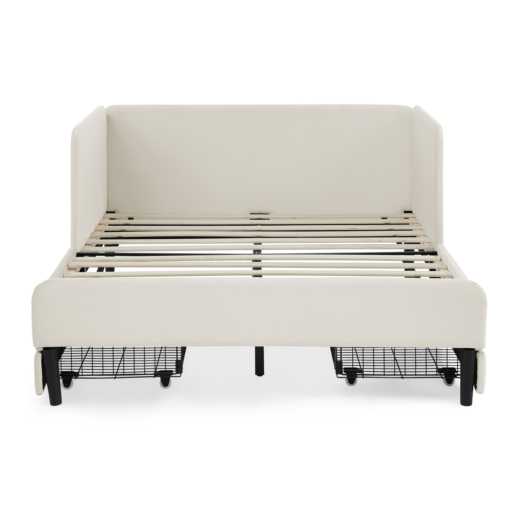 Full Size Upholstered Platform Bed Frame with 2 Storage Drawers 15 Full Size Upholstered Platform Bed Frame with 2 Storage Drawers