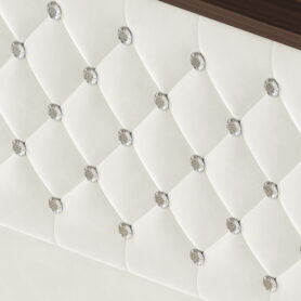 Full Size Velvet Tufted Soft Bed Frame with USB Port and Night Light