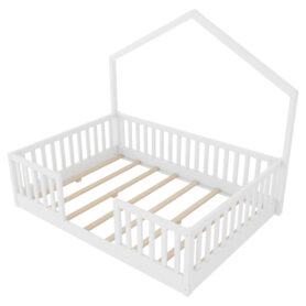 Wooden Montessori Bed with Light for Kids