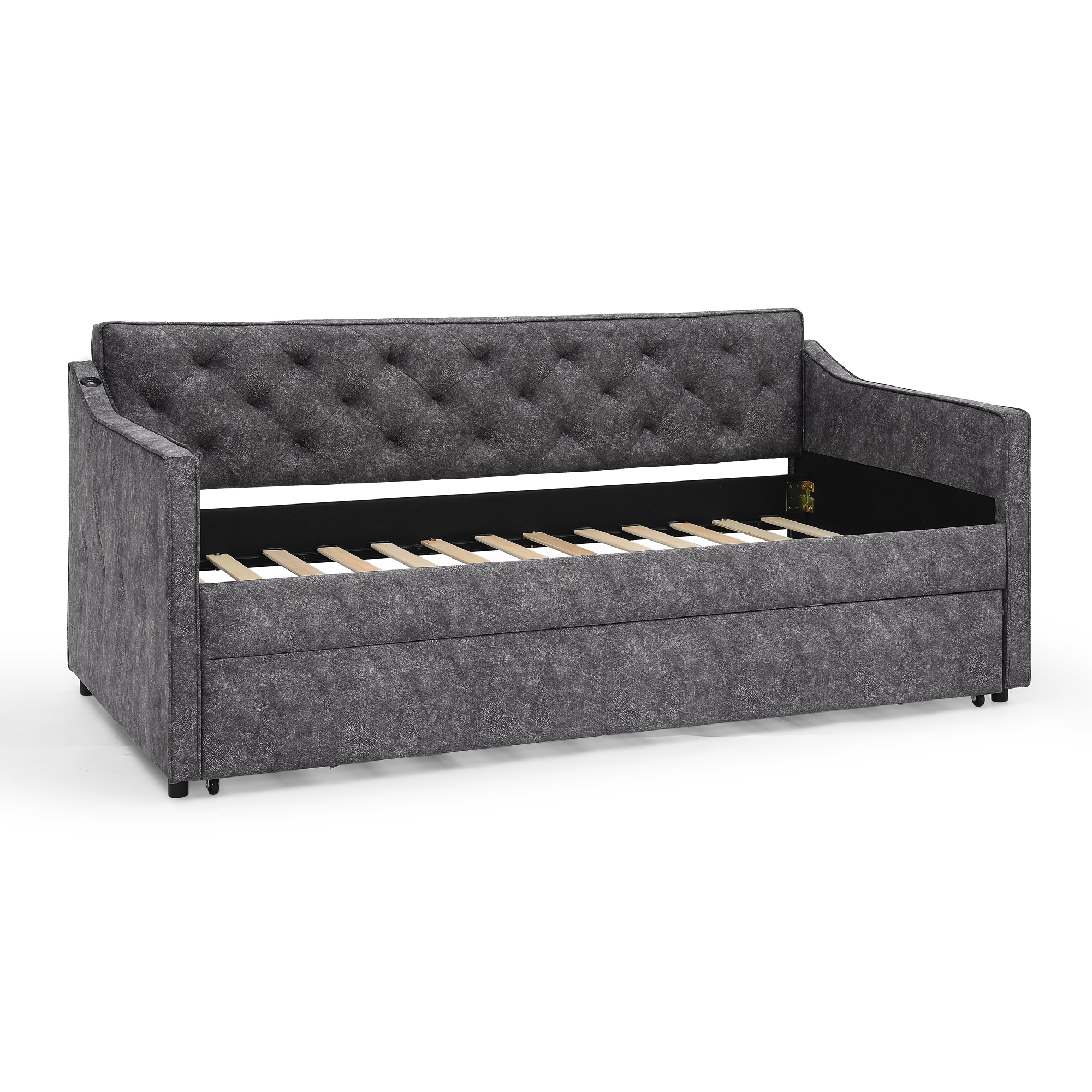 Twin Size Upholstery Daybed With Trundle 7 Twin Size Upholstery Daybed With Trundle