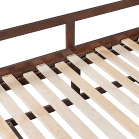 Wooden Daybed with Trundle Bed and Two Storage Drawers