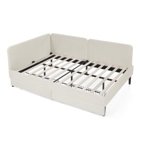 Full Size Upholstered Platform Bed Frame with 2 Storage Drawers 31 Full Size Upholstered Platform Bed Frame with 2 Storage Drawers