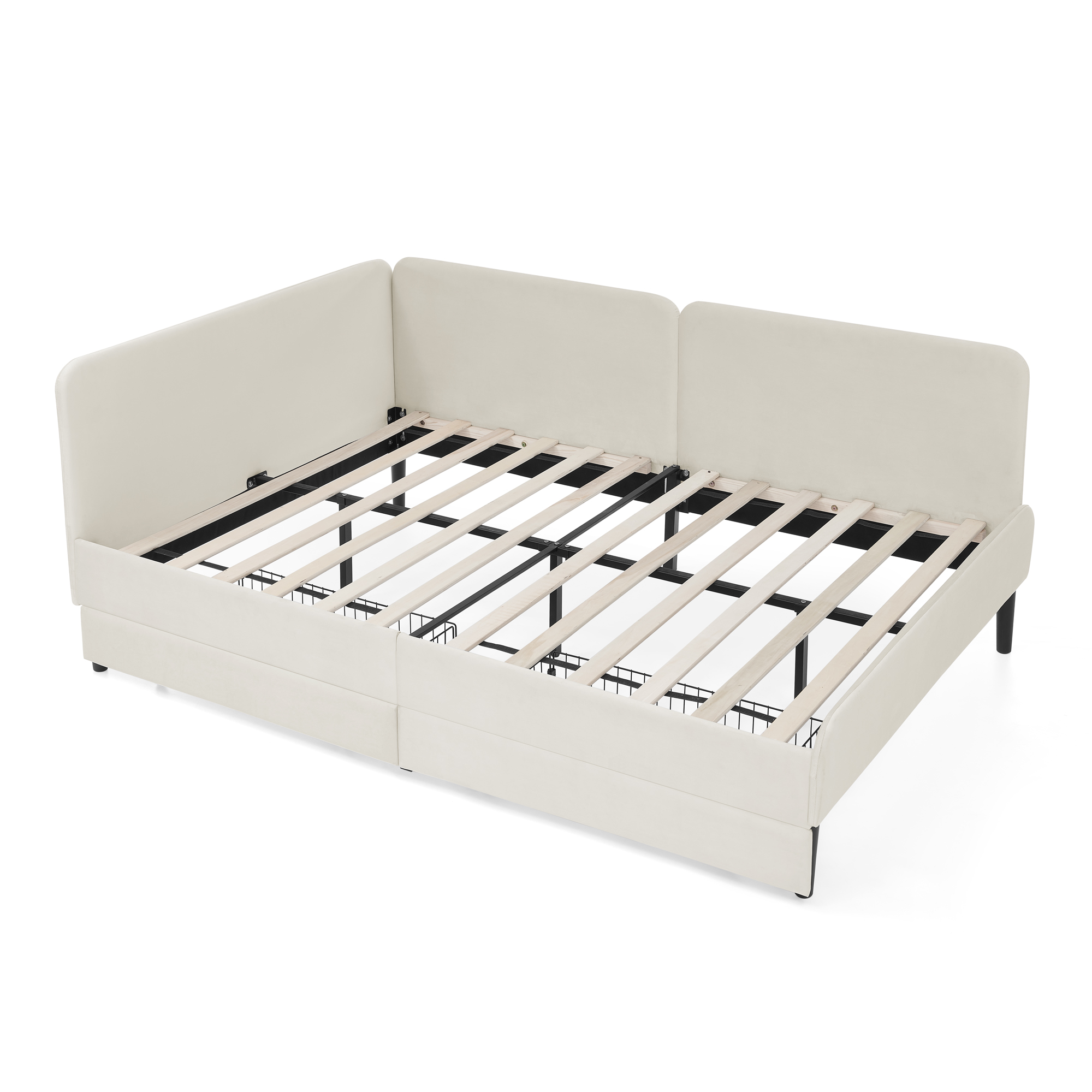 Full Size Upholstered Platform Bed Frame with 2 Storage Drawers 16 Full Size Upholstered Platform Bed Frame with 2 Storage Drawers