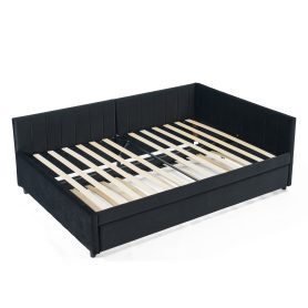 Full Size Daybed with Trundle, Comfortable Backrest And Armrests 35 Full Size Daybed with Trundle, Comfortable Backrest And Armrests