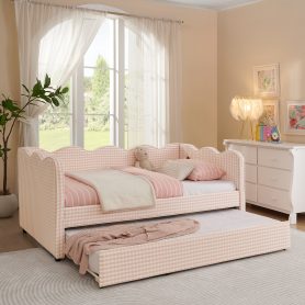 Cozy Gingham Daybed with Trundle