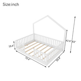 Wooden Montessori Bed with Light for Kids