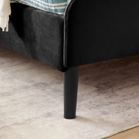 Twin Size Upholstered Platform Bed Frame With 2 Storage Drawers