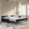 Full Size Daybed with Trundle, Comfortable Backrest And Armrests 1 Full Size Daybed with Trundle, Comfortable Backrest And Armrests