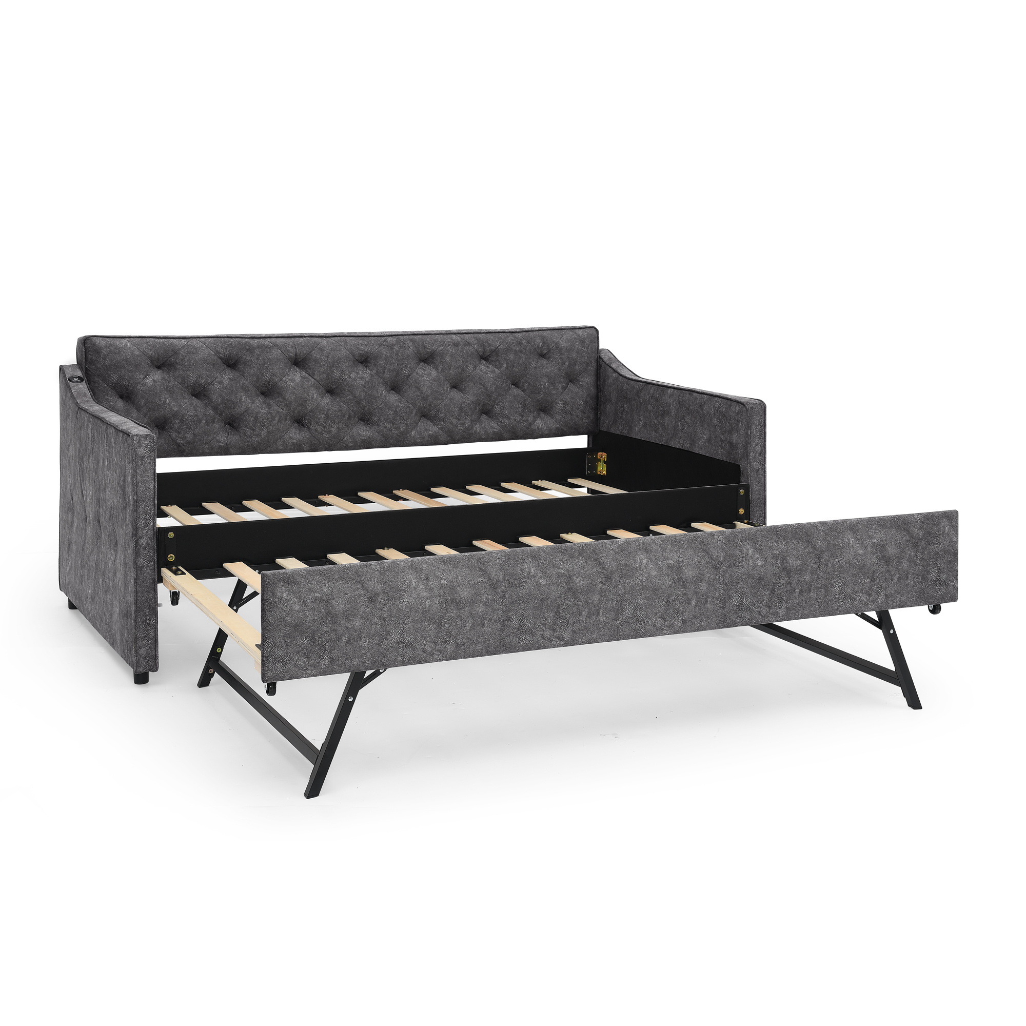 Twin Size Upholstery Daybed With Trundle 6 Twin Size Upholstery Daybed With Trundle