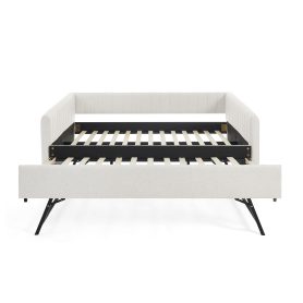 Linen Fabric Full Size Daybed With Trundle 44 Linen Fabric Full Size Daybed With Trundle