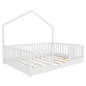 Wooden Montessori Bed with Light for Kids