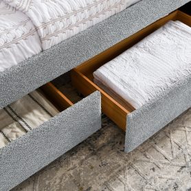 Boucle Fabric Queen Size Daybed With Two Drawers 27 Boucle Fabric Queen Size Daybed With Two Drawers