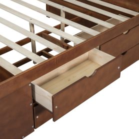 Full Size Daybed with Drawers and Shelves