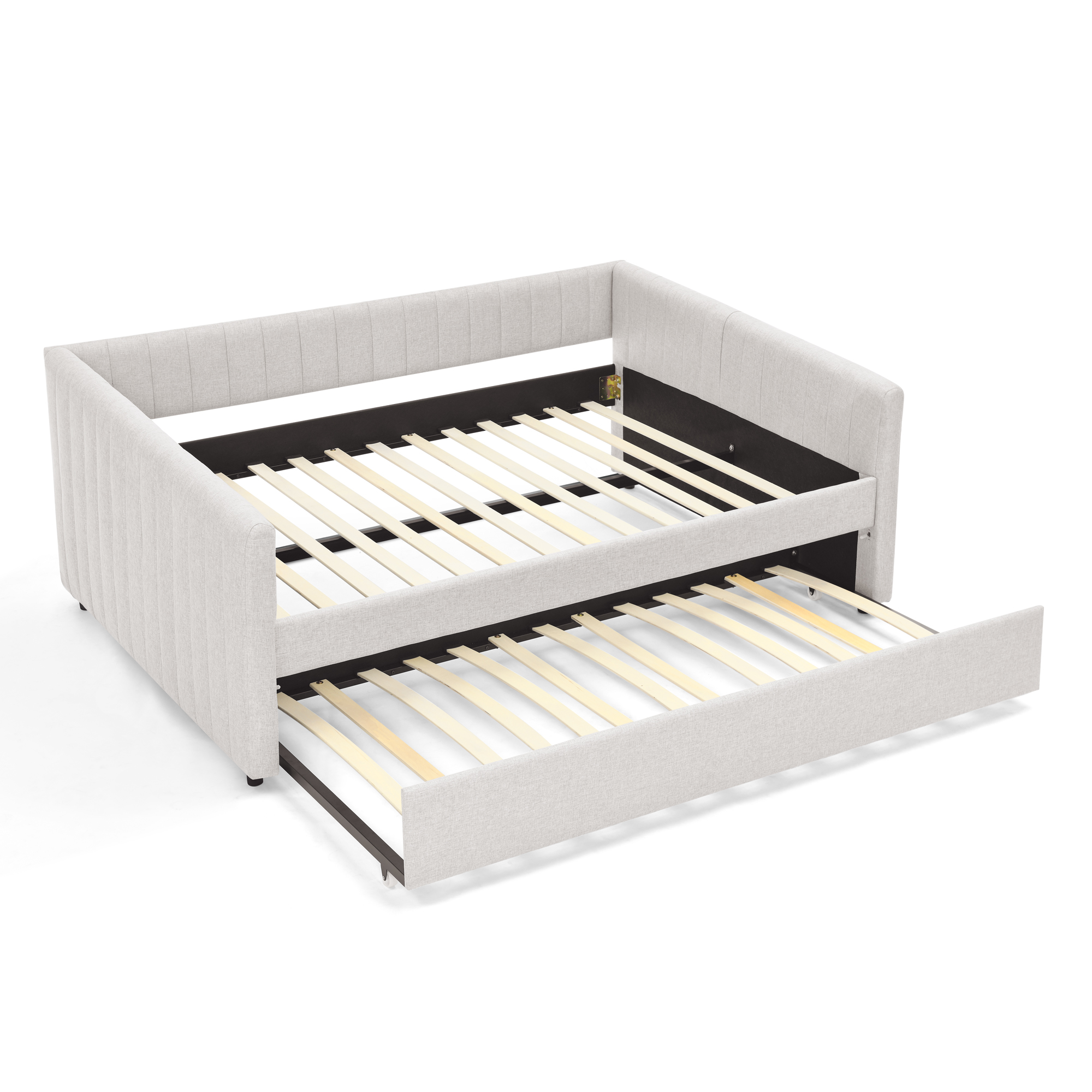 Linen Fabric Full Size Daybed With Trundle 15 Linen Fabric Full Size Daybed With Trundle