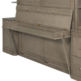 Queen Murphy Bed with Desk, Storage Shelves and Cabinets