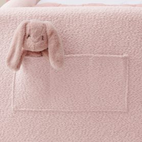 Twin Size Platform Bed with Cute Rabbit Ear Shaped Headboard