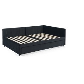 Full Size Daybed with Trundle, Comfortable Backrest And Armrests 39 Full Size Daybed with Trundle, Comfortable Backrest And Armrests