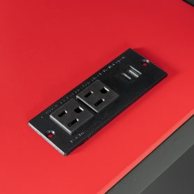 Full Size Wood Loft Bed with Wardrobe, Shelves, Blackout Curtains and RGB Lights