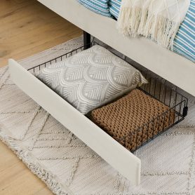 Full Size Upholstered Platform Bed Frame with 2 Storage Drawers 24 Full Size Upholstered Platform Bed Frame with 2 Storage Drawers