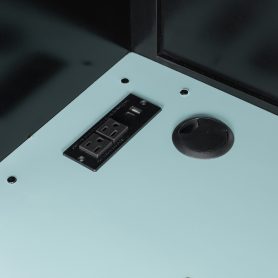 Twin Size Wood Loft Bed with Desk, Multi-storage Shelves and RGB Light