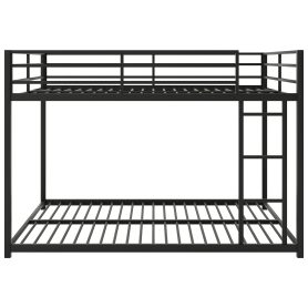 Full Over Full Metal Low Bunk Beds With Ladder