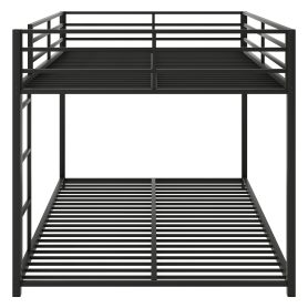 Full Over Full Metal Low Bunk Beds With Ladder