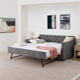 Twin Size Upholstery Daybed With Trundle