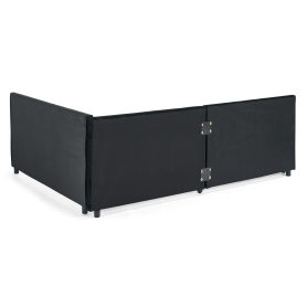 Full Size Daybed with Trundle, Comfortable Backrest And Armrests 42 Full Size Daybed with Trundle, Comfortable Backrest And Armrests