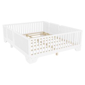 Full Floor Bed with Slats and Fence 30 Full Floor Bed with Slats and Fence