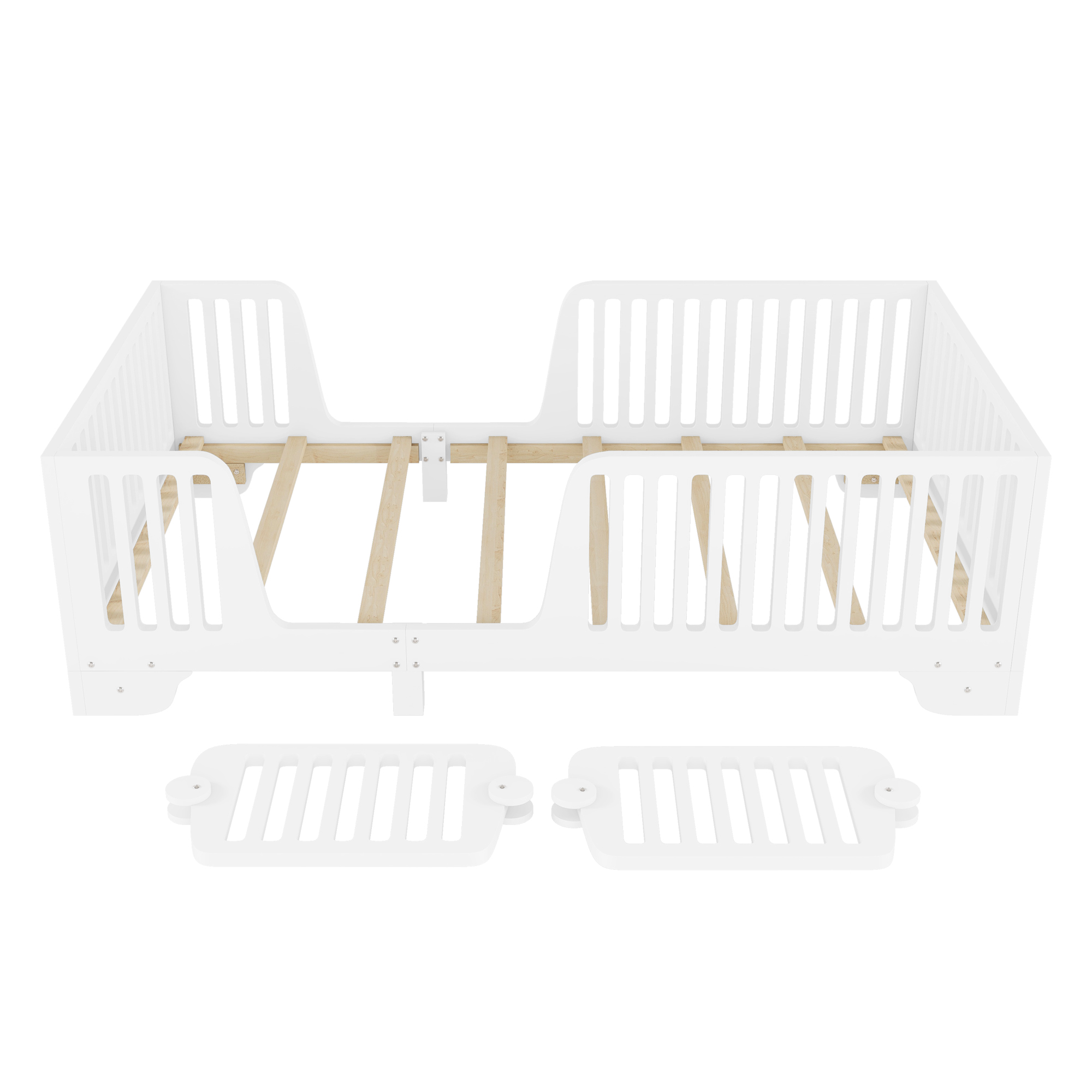 Twin Floor Bed With Slats And Fence 15 Twin Floor Bed With Slats And Fence