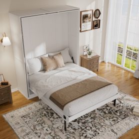 Rotating Queen Murphy Bed with Hidden Storage Racks 66 Rotating Queen Murphy Bed with Hidden Storage Racks
