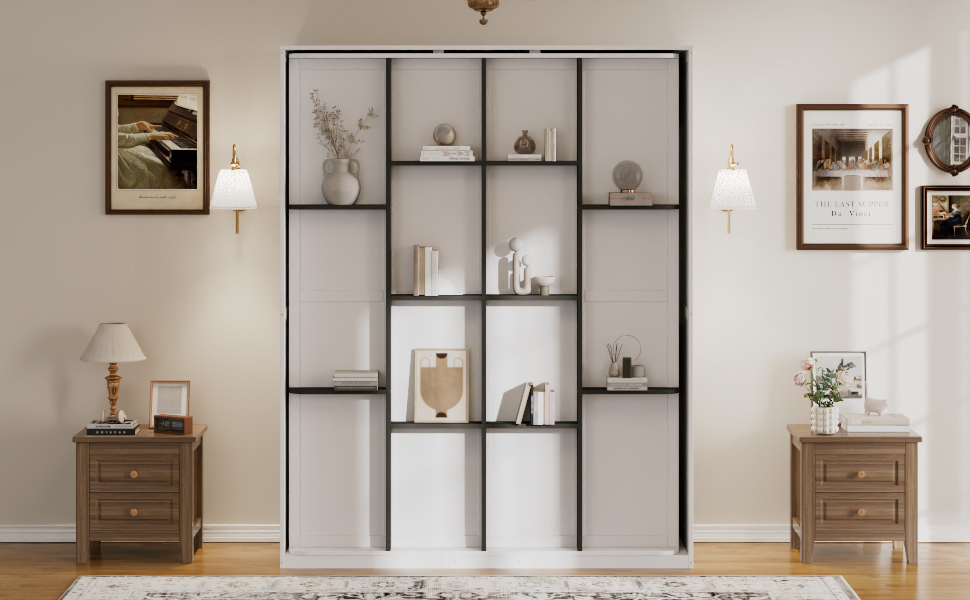 Rotating Queen Murphy Bed with Hidden Storage Racks 13 Rotating Queen Murphy Bed with Hidden Storage Racks