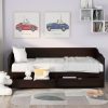 Wooden Daybed with Trundle Bed and Drawers 1 Wooden Daybed with Trundle Bed and Drawers