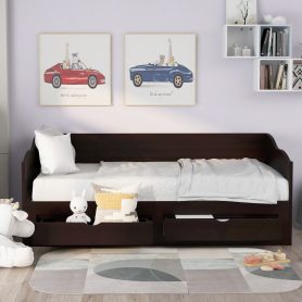 Is A Daybed Good For Kids? 3 Wooden Daybed with Trundle Bed and Drawers